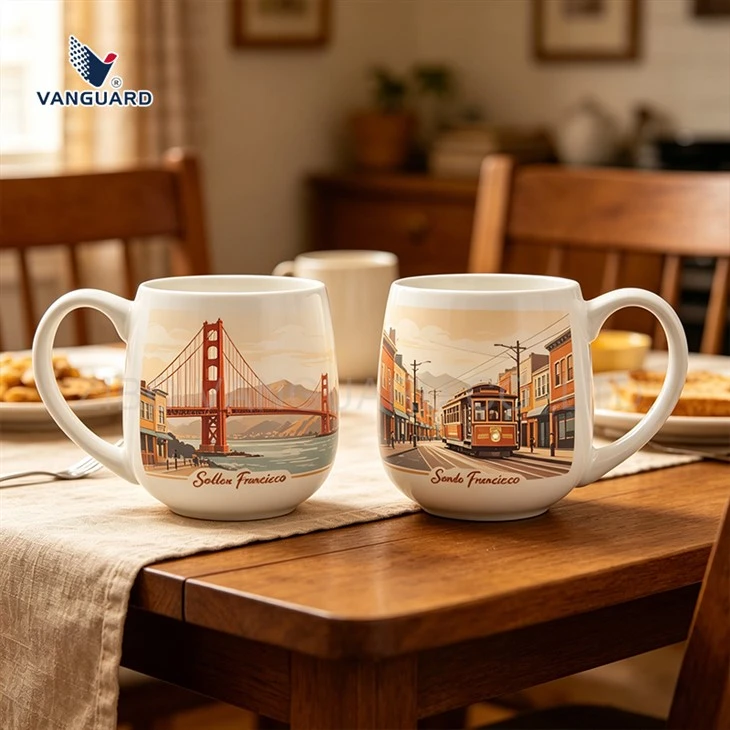 Round Shape Ceramic Coffee Mug With Print Logo Round Shape Ceramic Coffee Mug With Print Logo